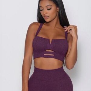 Bombshell Sportswear Buxom purple bra and leggings